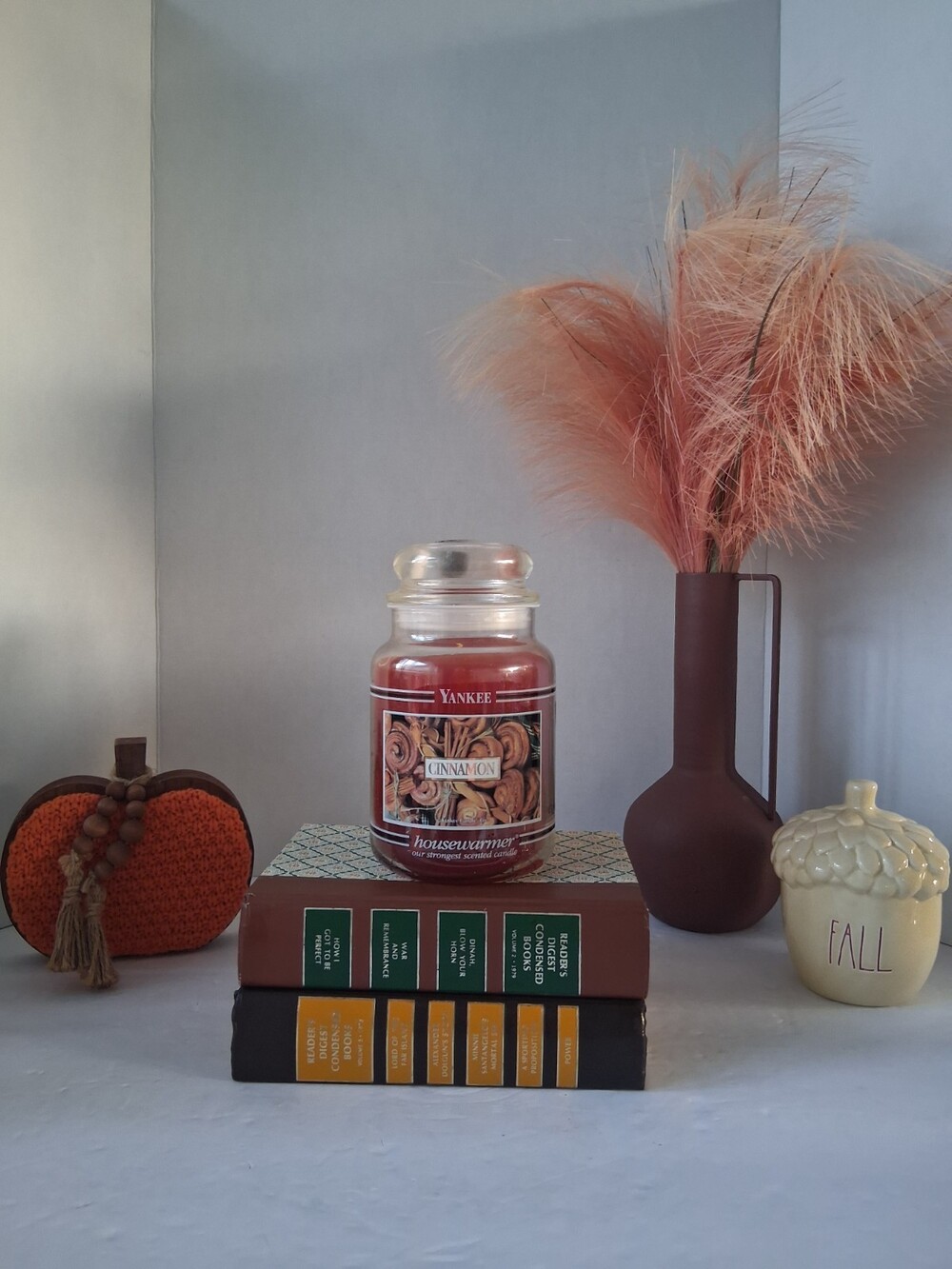 Vintage Yankee Candle Cinnamon Large Jar 22oz Black Band Label Housewarmer HTF